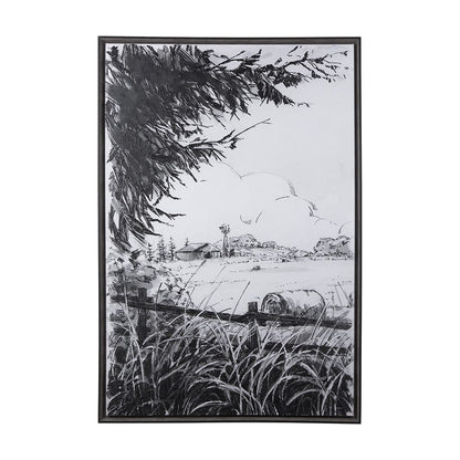 Mercana - Farm View I by Mercana Studio a Hand Embellished Textured Framed Canvas - 102098-FL view 1