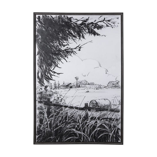 Mercana - Farm View I by Mercana Studio a Hand Embellished Textured Framed Canvas - 102098-FL view 1