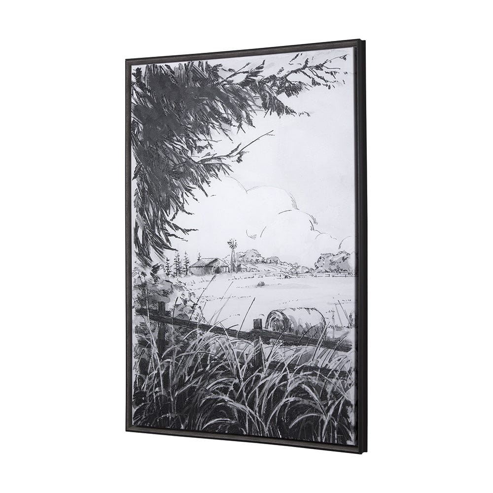 Mercana - Farm View I by Mercana Studio a Hand Embellished Textured Framed Canvas - 102098-FL view 2