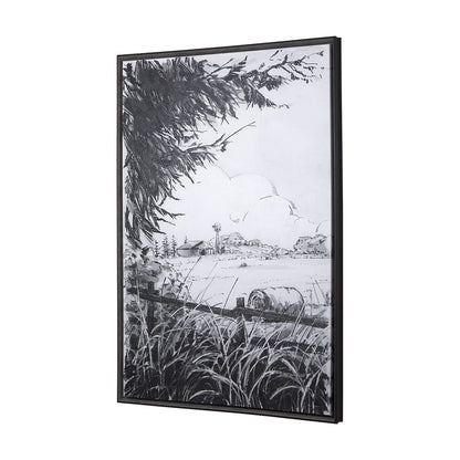 Mercana - Farm View I by Mercana Studio a Hand Embellished Textured Framed Canvas - 102098-FL view 2