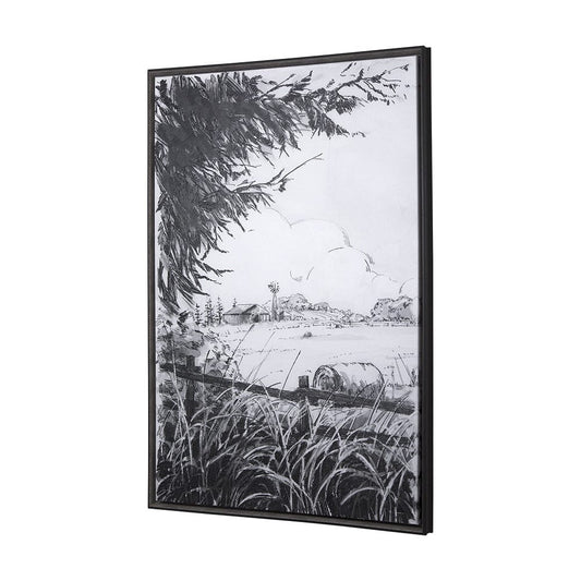 Mercana - Farm View I by Mercana Studio a Hand Embellished Textured Framed Canvas - 102098-FL view 2