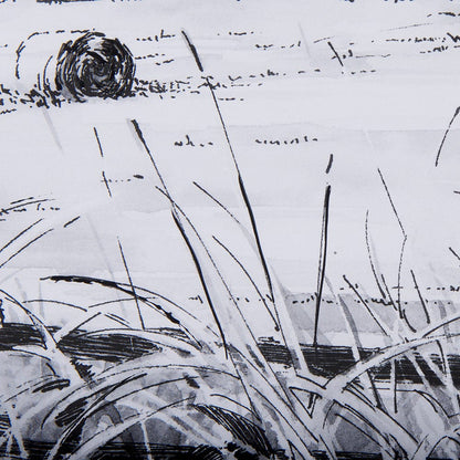 Mercana - Farm View II by Mercana Studio a Hand Embellished Textured Framed Art Print Matted under Glass - 14087 view 8