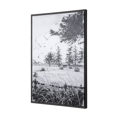 Mercana - Farm View II by Mercana Studio a Hand Embellished Textured Framed Canvas - 102099-FL view 2