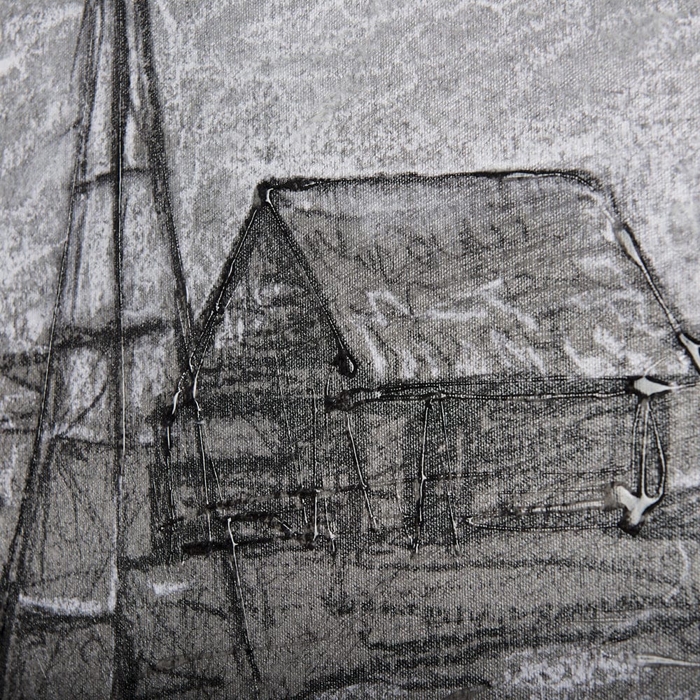 Mercana - Farm view sketch I by Mercana Studio a Hand Embellished Textured Canvas - 102359-L view 6