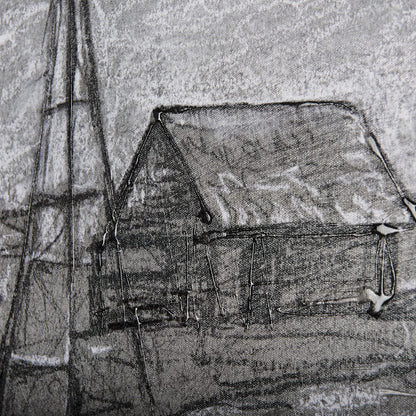 Mercana - Farm view sketch I by Mercana Studio a Hand Embellished Textured Canvas - 102359-S view 6