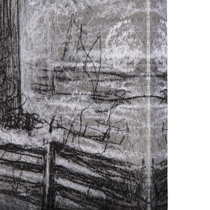 Mercana - Farm view sketch II by Mercana Studio a Hand Embellished Textured Canvas - 102360-L view 4