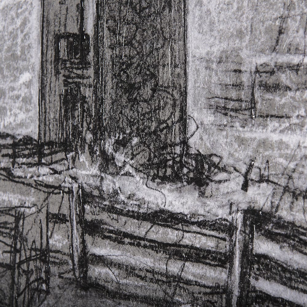 Mercana - Farm view sketch II by Mercana Studio a Hand Embellished Textured Canvas - 102360-S view 6