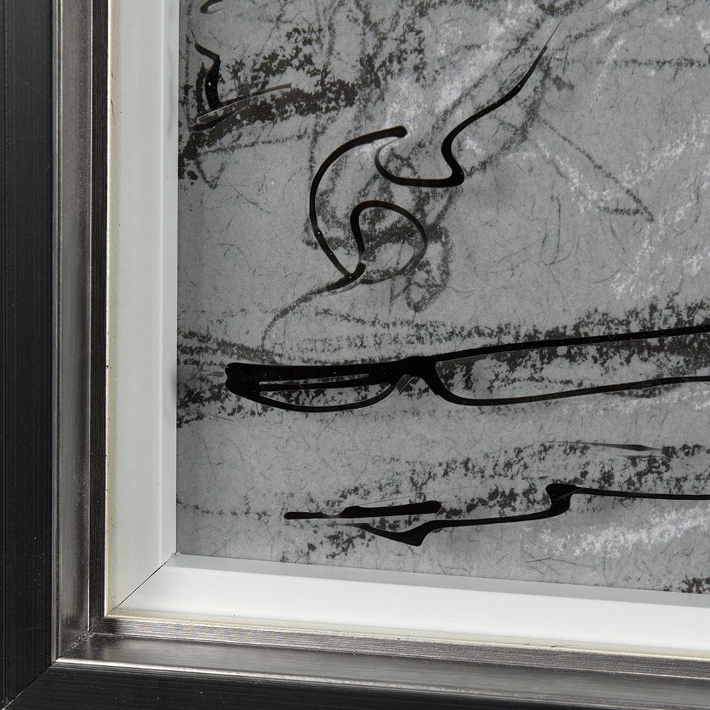 Mercana - Farm view sketch II by Mercana Studio Hand Embellished Textured Framed Art Print Matted under Glass - 14532 view 5