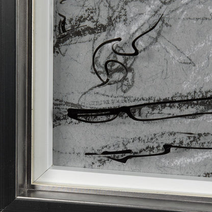 Mercana - Farm view sketch II by Mercana Studio Hand Embellished Textured Framed Art Print Matted under Glass - 14532 view 5