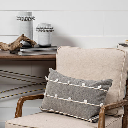 Mercana - Farmhampton Large Gray Spoked Ceramic Vase - 68916 view 2