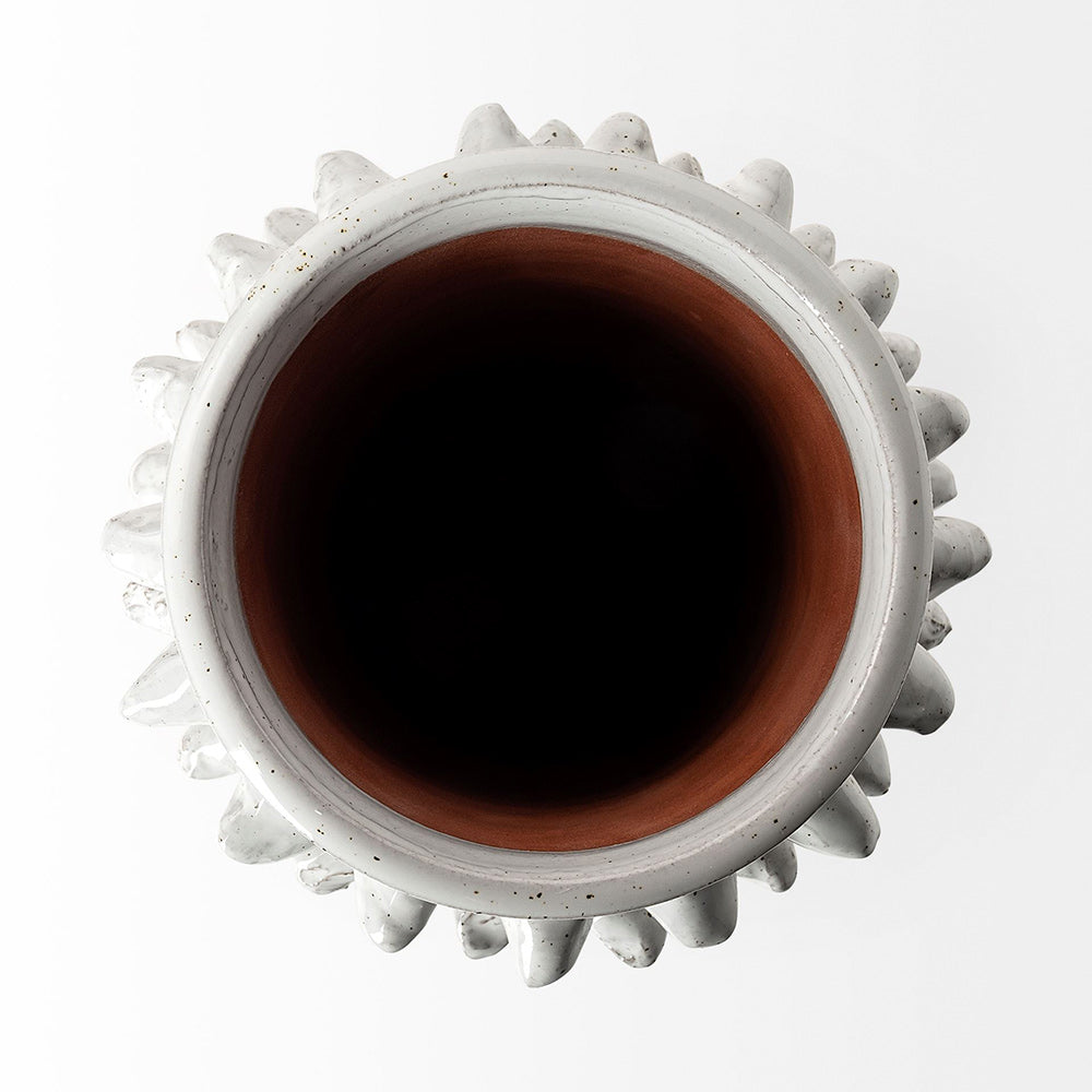 Mercana - Farmhampton Large Gray Spoked Ceramic Vase - 68916 view 5