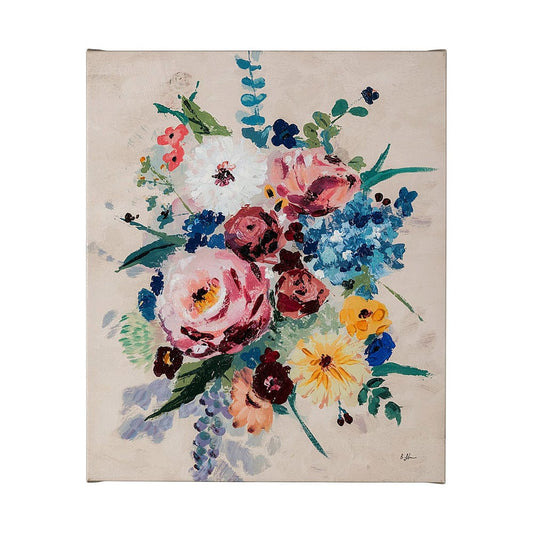 Mercana - Farmhouse Flowers I by Barbara Fleming a Hand Embellished Textured Canvas - 101851-L view 1