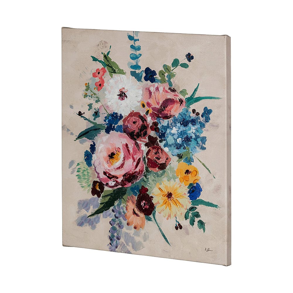 Mercana - Farmhouse Flowers I by Barbara Fleming a Hand Embellished Textured Canvas - 101851-L view 2