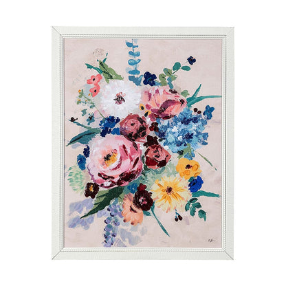 Mercana - Farmhouse Flowers I by Barbara Fleming a Hand Embellished Textured Framed Art Print - 13516 view 1