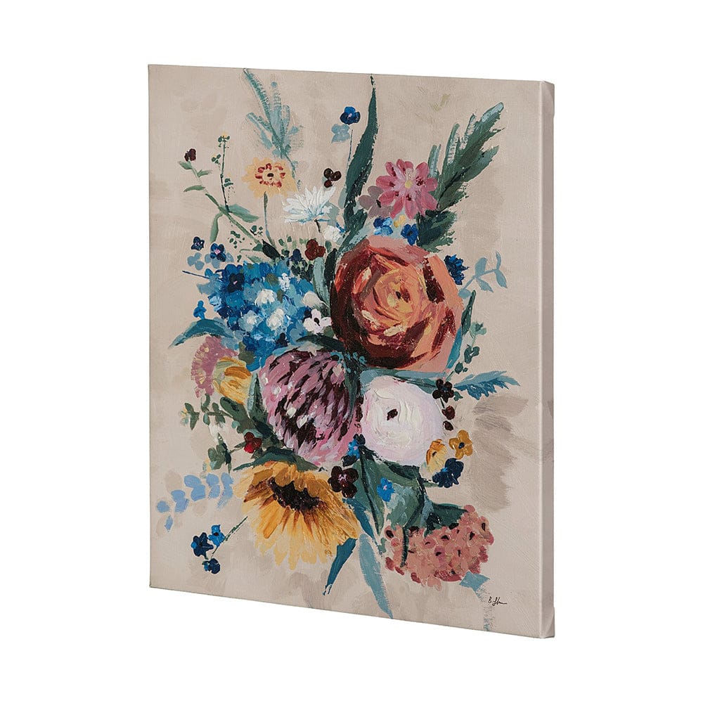 Mercana - Farmhouse Flowers II by Barbara Fleming a Hand Embellished Textured Canvas - 101852-L view 2