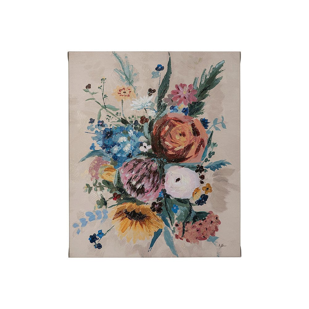 Mercana - Farmhouse Flowers II by Barbara Fleming a Hand Embellished Textured Canvas - 101852-S view 1