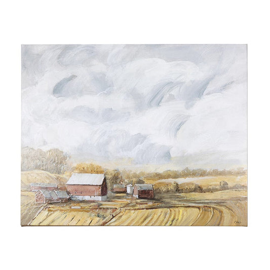 Mercana - Farmland view I by Mercana Studio a Hand Embellished Textured Canvas - 102327-L view 1