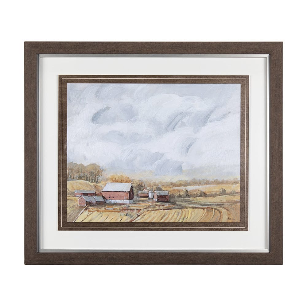 Mercana - Farmland View I by Mercana Studio a Hand Embellished Textured Framed Art Print - 14524 view 1