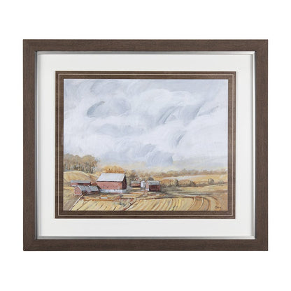 Mercana - Farmland View I by Mercana Studio a Hand Embellished Textured Framed Art Print - 14524 view 1