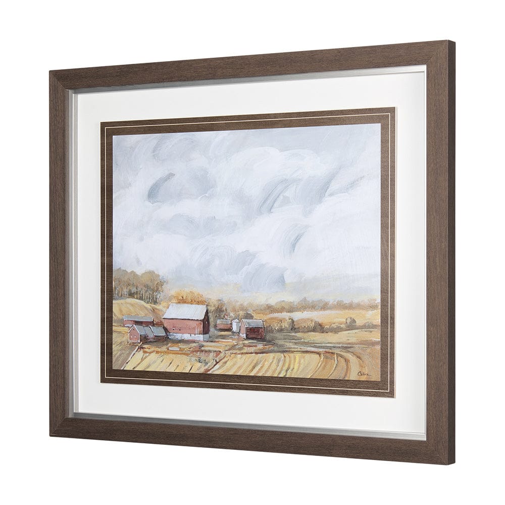 Mercana - Farmland View I by Mercana Studio a Hand Embellished Textured Framed Art Print - 14524 view 2