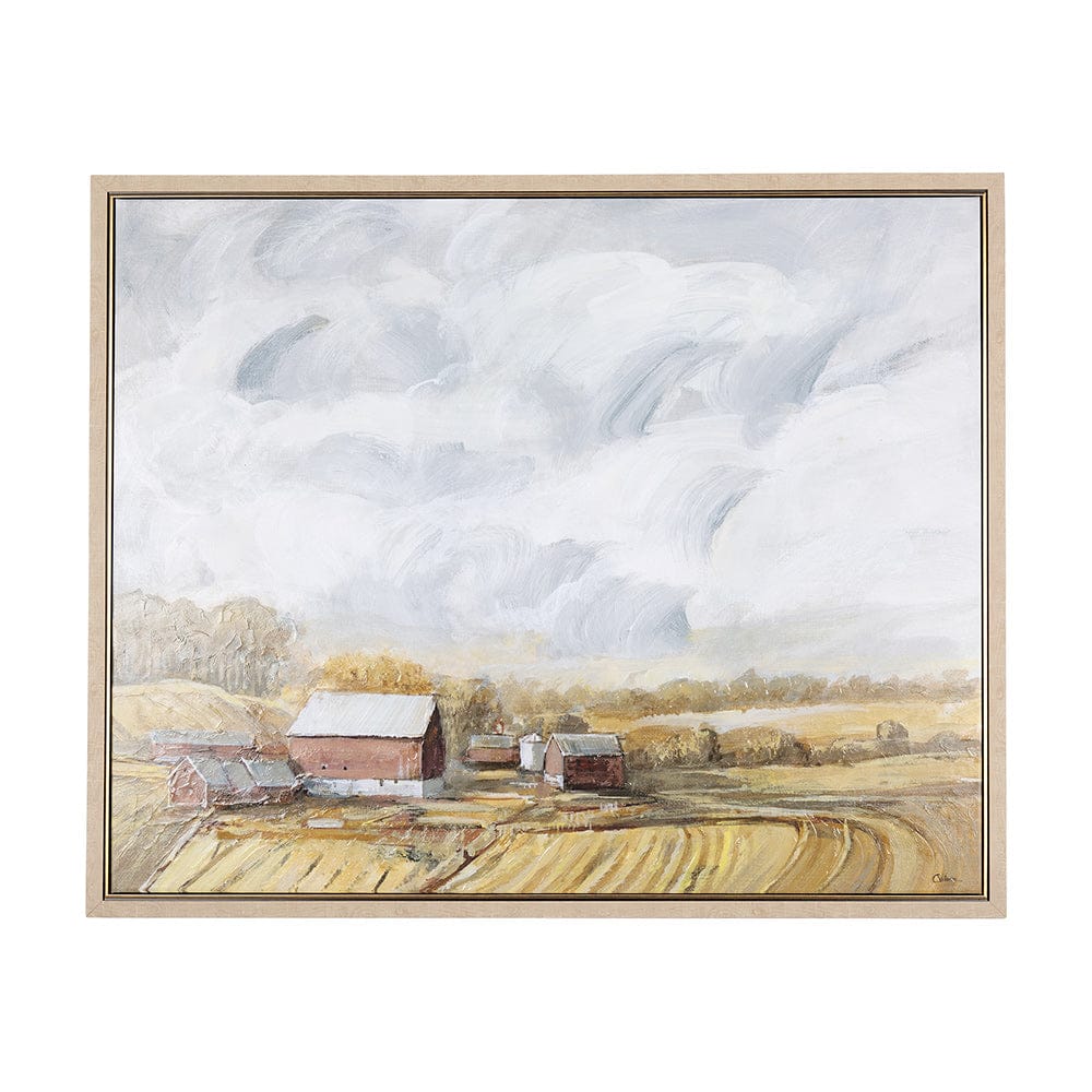 Mercana - Farmland view I by Mercana Studio a Hand Embellished Textured Framed Canvas - 102327-FL view 1