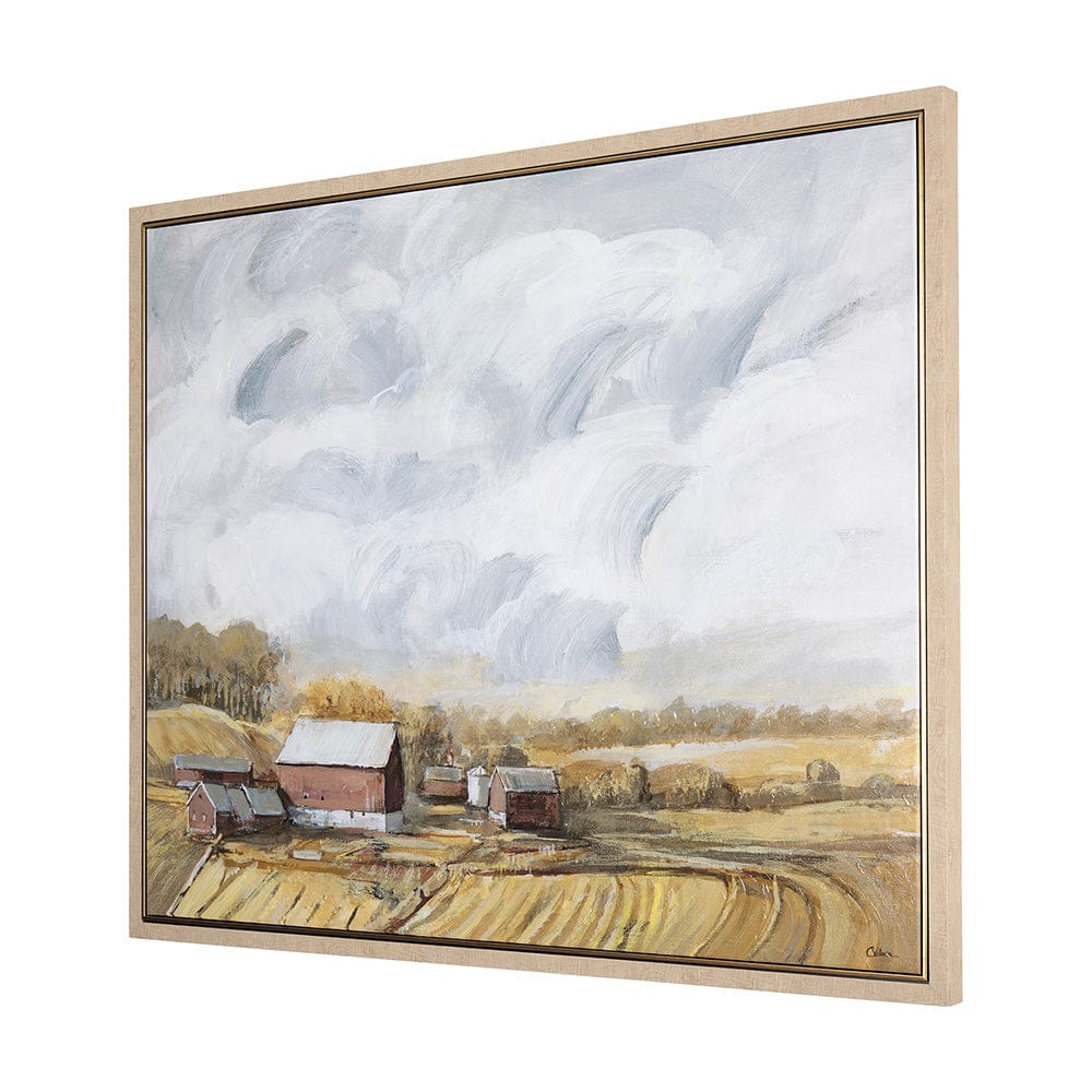 Mercana - Farmland view I by Mercana Studio a Hand Embellished Textured Framed Canvas - 102327-FL view 2