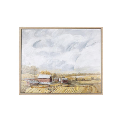 Mercana - Farmland view I by Mercana Studio a Hand Embellished Textured Framed Canvas - 102327-FS view 1