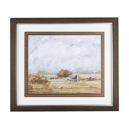 Mercana - Farmland View II by Mercana Studio a Hand Embellished Textured Framed Art Print - 14525 view 1