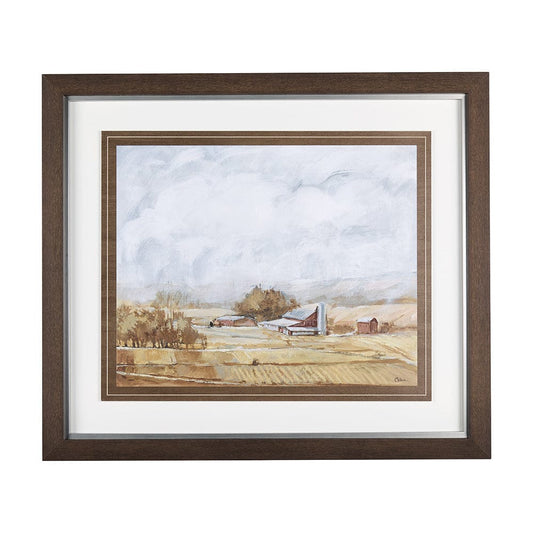 Mercana - Farmland View II by Mercana Studio a Hand Embellished Textured Framed Art Print - 14525 view 1
