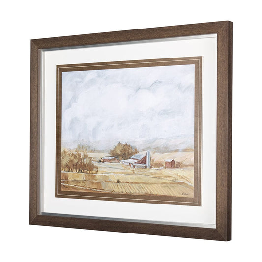 Mercana - Farmland View II by Mercana Studio a Hand Embellished Textured Framed Art Print - 14525 view 2