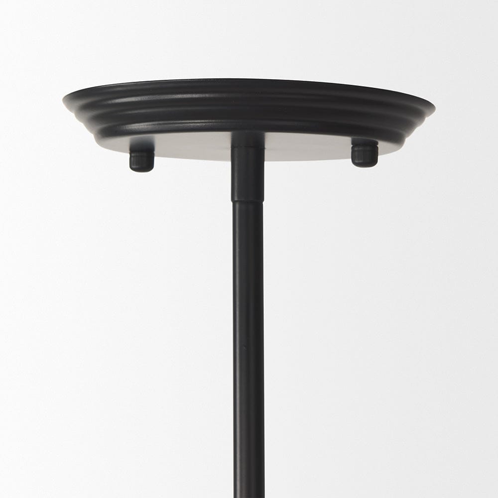 Mercana - Farrah Frosted Glass Globe set in Matte Black Metal Pendant Ceiling Light - 70199_CLOSEOUT view 4