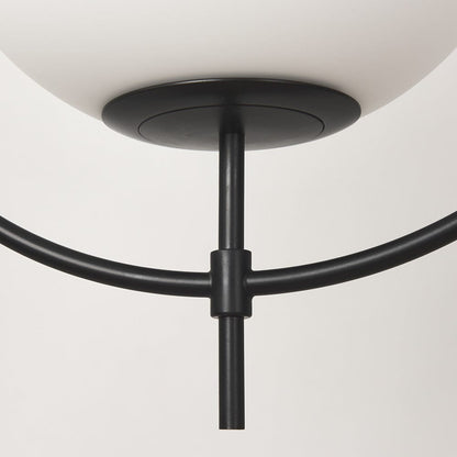 Mercana - Farrah Frosted Glass Globe set in Matte Black Metal Pendant Ceiling Light - 70199_CLOSEOUT view 7