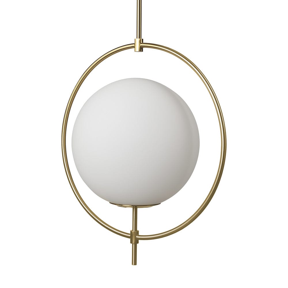 Mercana - Farrah Frosted Glass Globe w/ Gold Metal Pendant Light - 70198_CLOSEOUT view 1