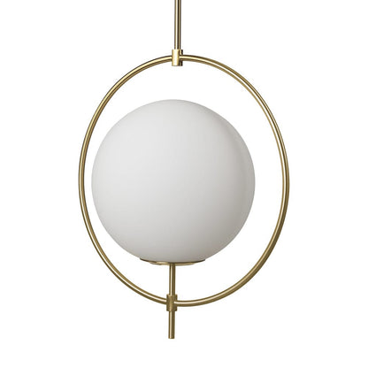 Mercana - Farrah Frosted Glass Globe w/ Gold Metal Pendant Light - 70198_CLOSEOUT view 1