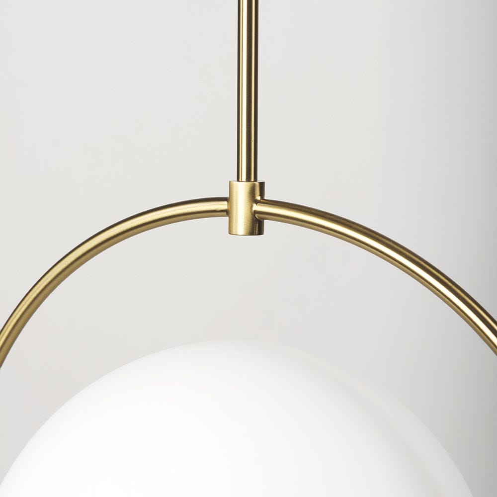 Mercana - Farrah Frosted Glass Globe w/ Gold Metal Pendant Light - 70198_CLOSEOUT view 6
