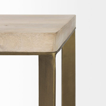 Mercana - Faye 19L x 19W x 26H Beige Finished Wood W/ Gold Metal Base Accent Tables (Set of 2) - 69179 view 7