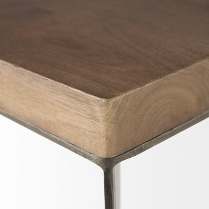 Mercana - Faye 19L x 19W x 26H Medium Brown Wood W/Metal Base Accent Tables (Set of 2) - 69178 view 7