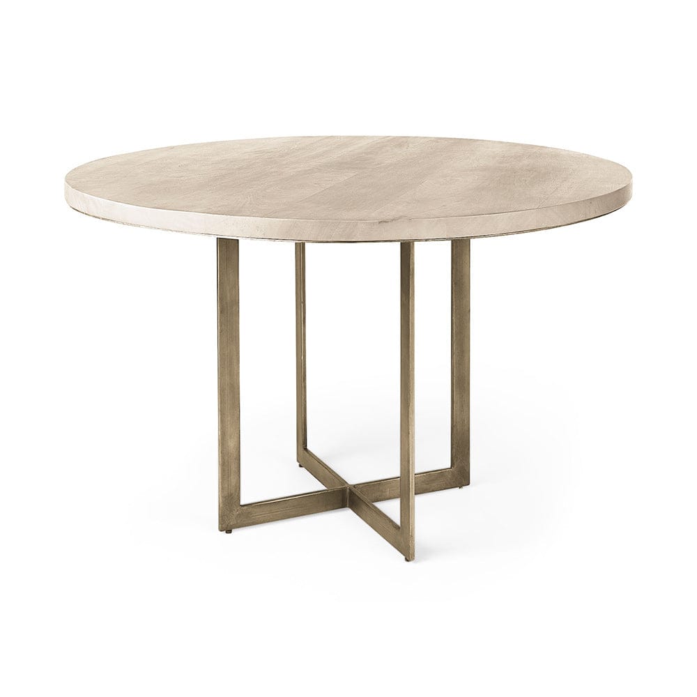 Mercana - Faye 48.0L x 48.0W x 30.0H Beige Finished Wood Round Dining Table - 69563-AB view 1