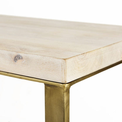 Mercana - Faye 50L x 15W x 30H Beige Finished Wood W/Gold Metal Base Console Table - 69182 view 4