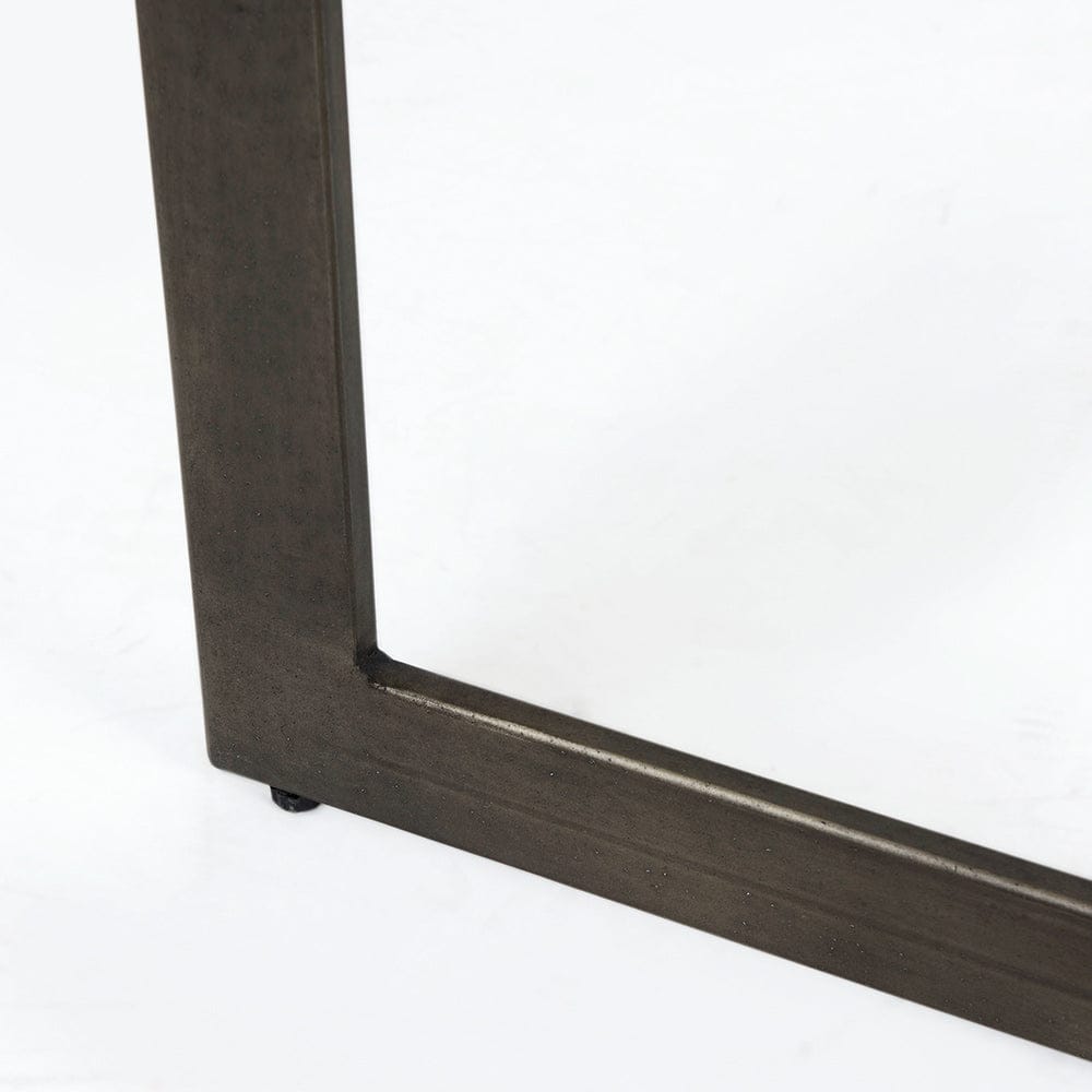 Mercana - Faye 50L x 15W x 30H Medium Brown Wood W/Antique Nickel Metal Base Console Table - 69183 view 7