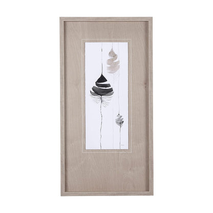Mercana - Feather Collection by Mercana Studio a Hand Embellished Textured Framed Art Print Matted under Glass - 14326 view 1