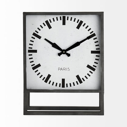 Mercana - Felix Gray Metal Square Table Clock - 68082 view 3