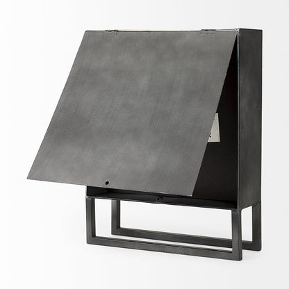 Mercana - Felix Gray Metal Square Table Clock - 68082 view 5