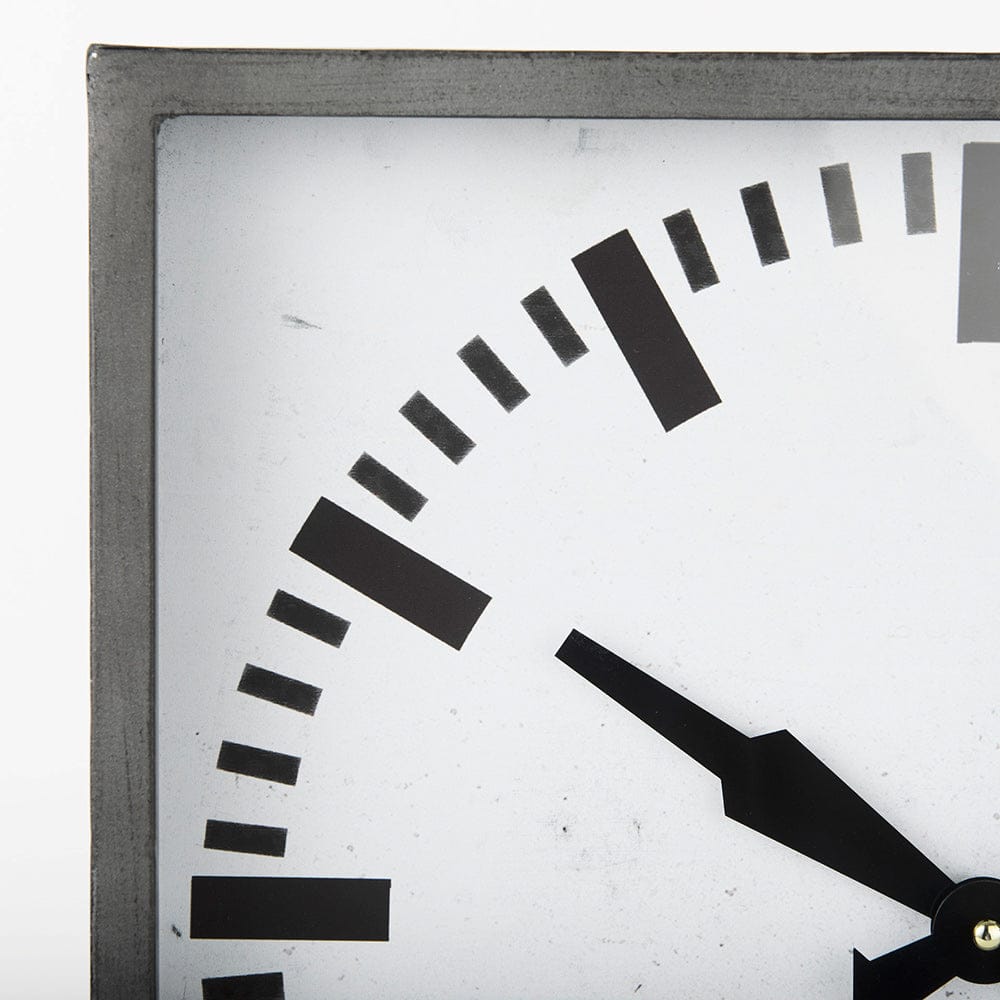 Mercana - Felix Gray Metal Square Table Clock - 68082 view 6