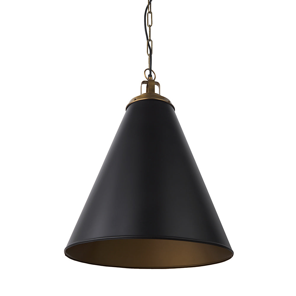 Mercana - Fenton 18.0L x 18.0W x 23.0H Black W/Antiqued Gold Accents Pendant Light - 65465_CLOSEOUT view 1