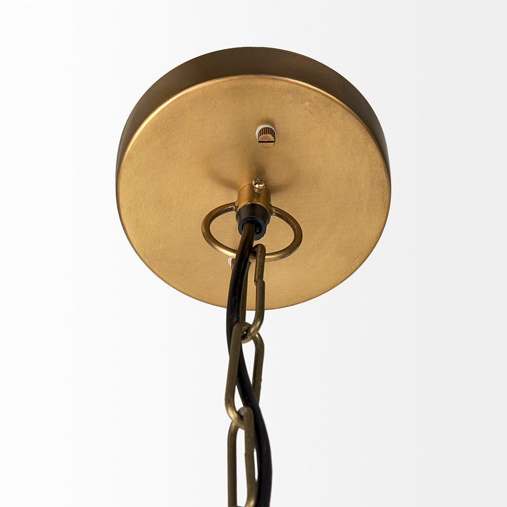 Mercana - Fenton 18.0L x 18.0W x 23.0H Black W/Antiqued Gold Accents Pendant Light - 65465_CLOSEOUT view 3