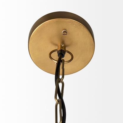 Mercana - Fenton 18.0L x 18.0W x 23.0H Black W/Antiqued Gold Accents Pendant Light - 65465_CLOSEOUT view 3