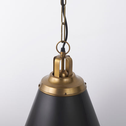 Mercana - Fenton 18.0L x 18.0W x 23.0H Black W/Antiqued Gold Accents Pendant Light - 65465_CLOSEOUT view 5