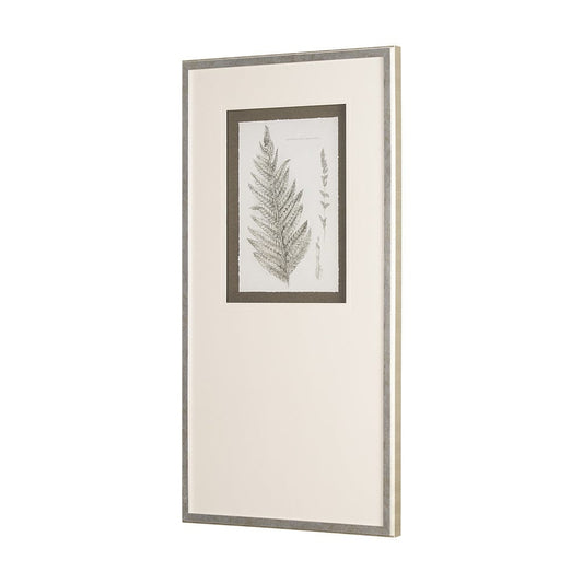Mercana - Fern Study I by Mercana Studio Hand Embelished Framed Art Print Matted under Glass - 15424 view 2
