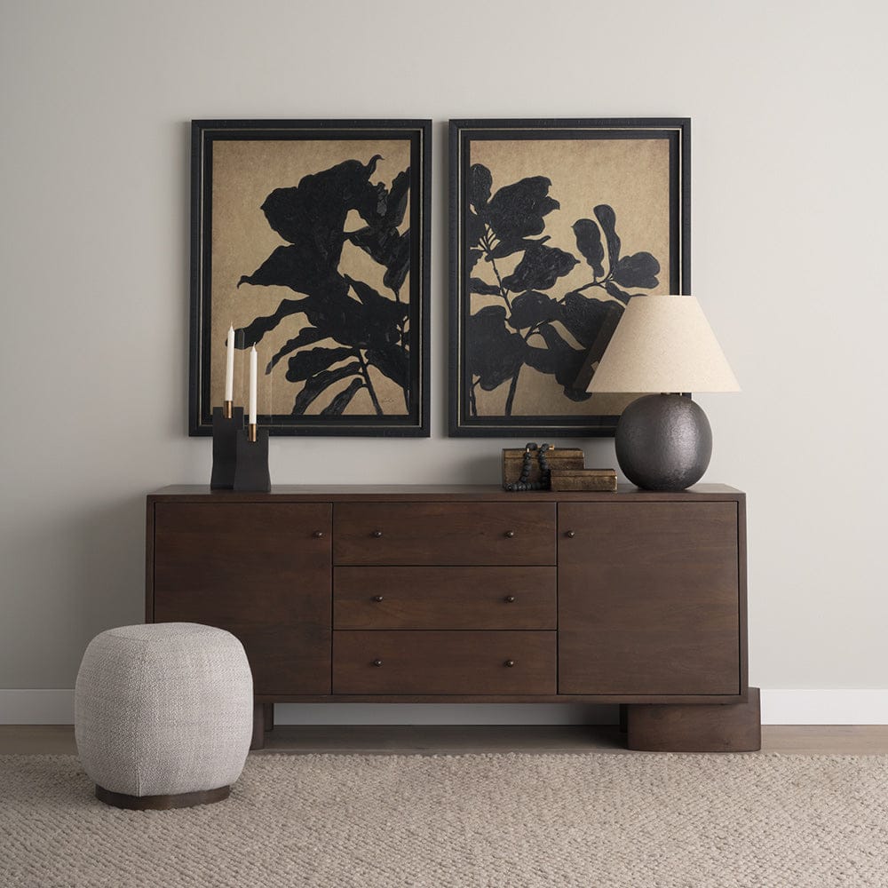Mercana - Ficus Silhouette I by Mercana Studio a Hand Embellished Framed Art Print Matted under Glass - 15662 view 9